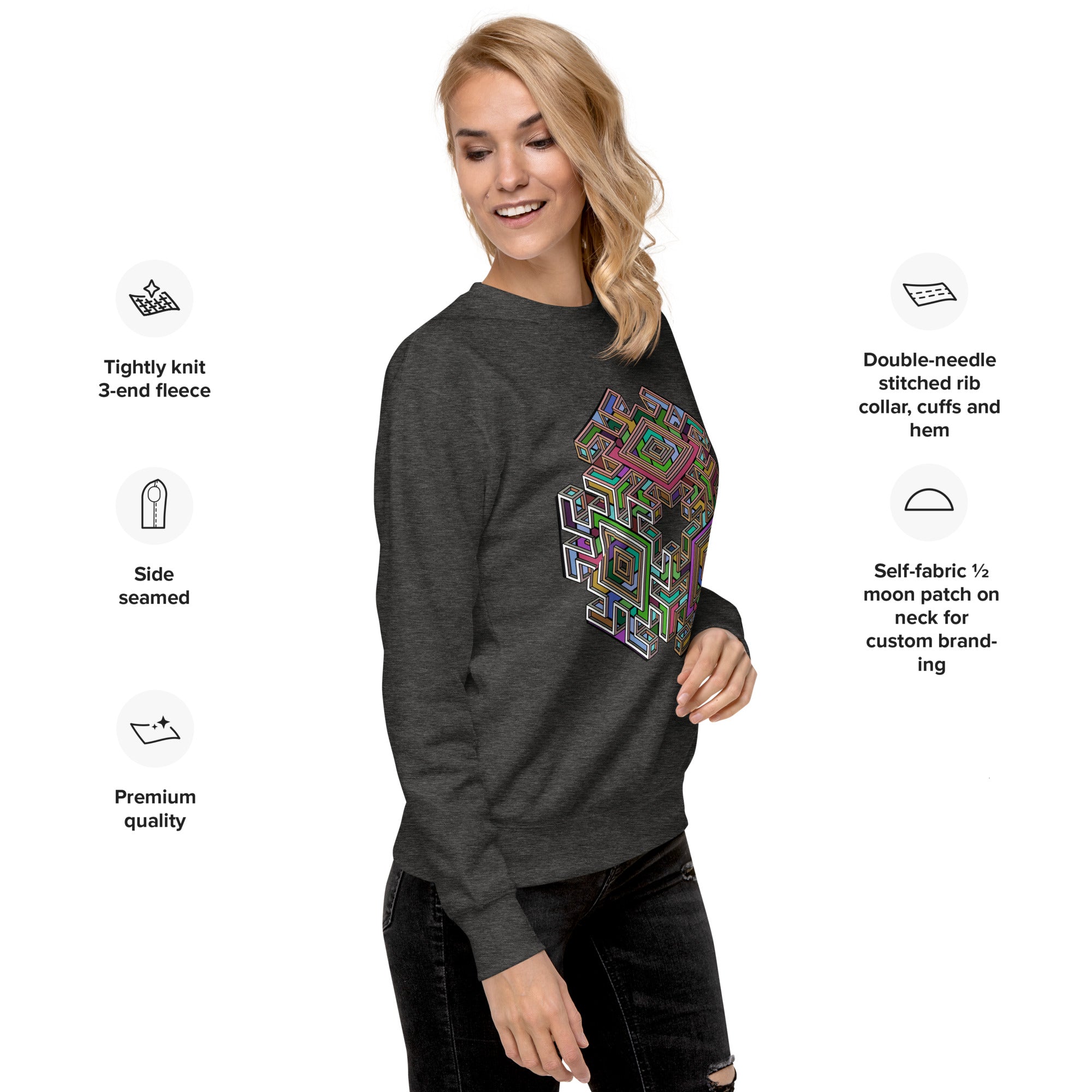 Colorful Cube Unisex Premium Sweatshirt